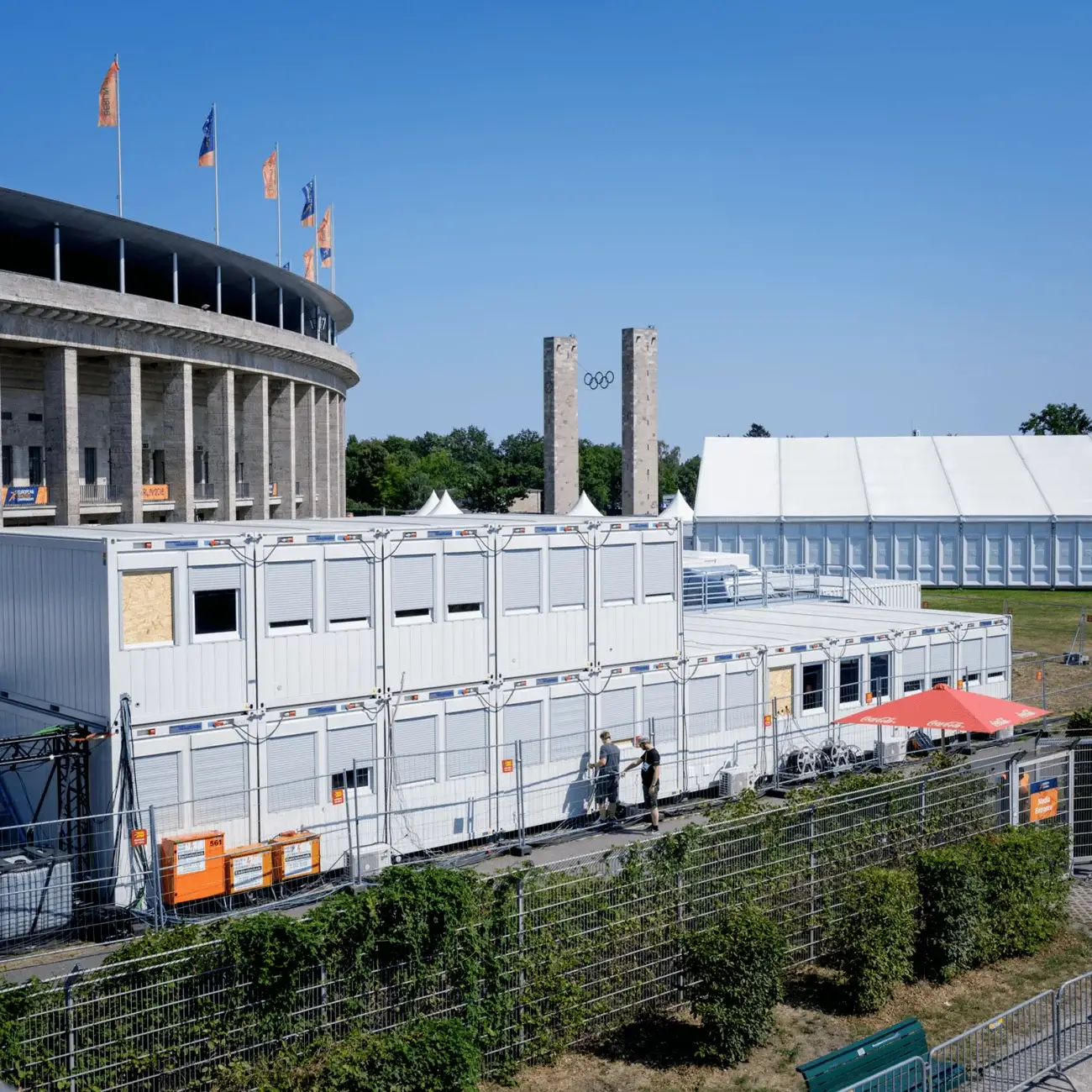 Containersiedlung bei der European Athletic Championship